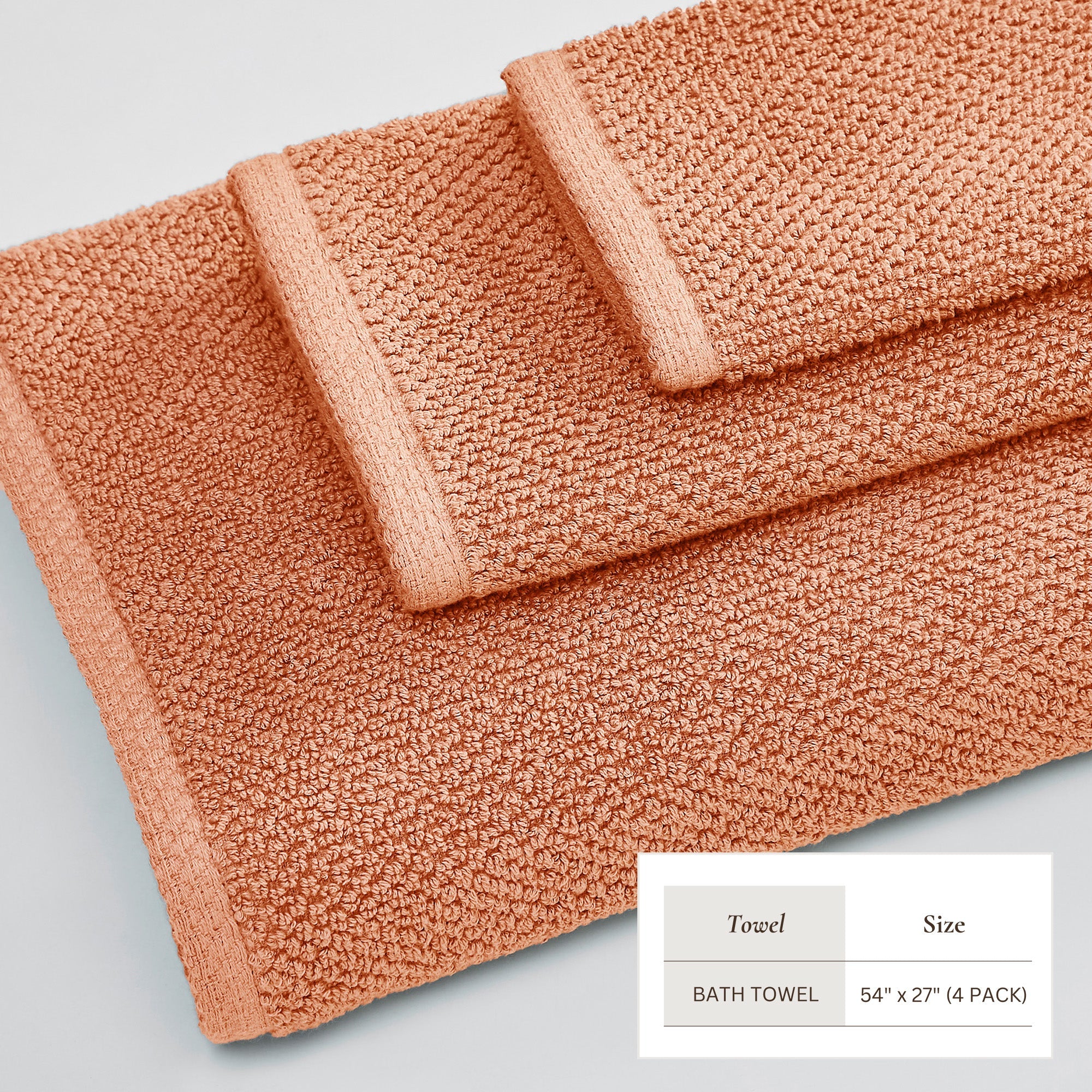 Cotton Textured Bath Towel Set - Acacia Collection