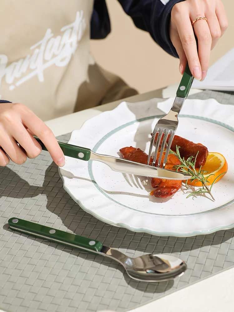 Set Of 10 Pcs French Dopamine Cutlery Flatware (Bistrot Style)